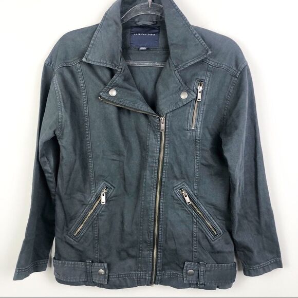 AMERICAN EAGLE | Oversized Denim Jean Jacket XXS - Picture 1 of 10